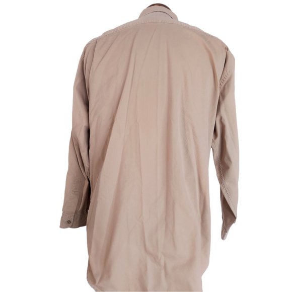 VTG ABERCROMBIE & FITCH Men's Tan Fine Wale Corduroy Safari Shirt Size Medium - Picture 2 of 11